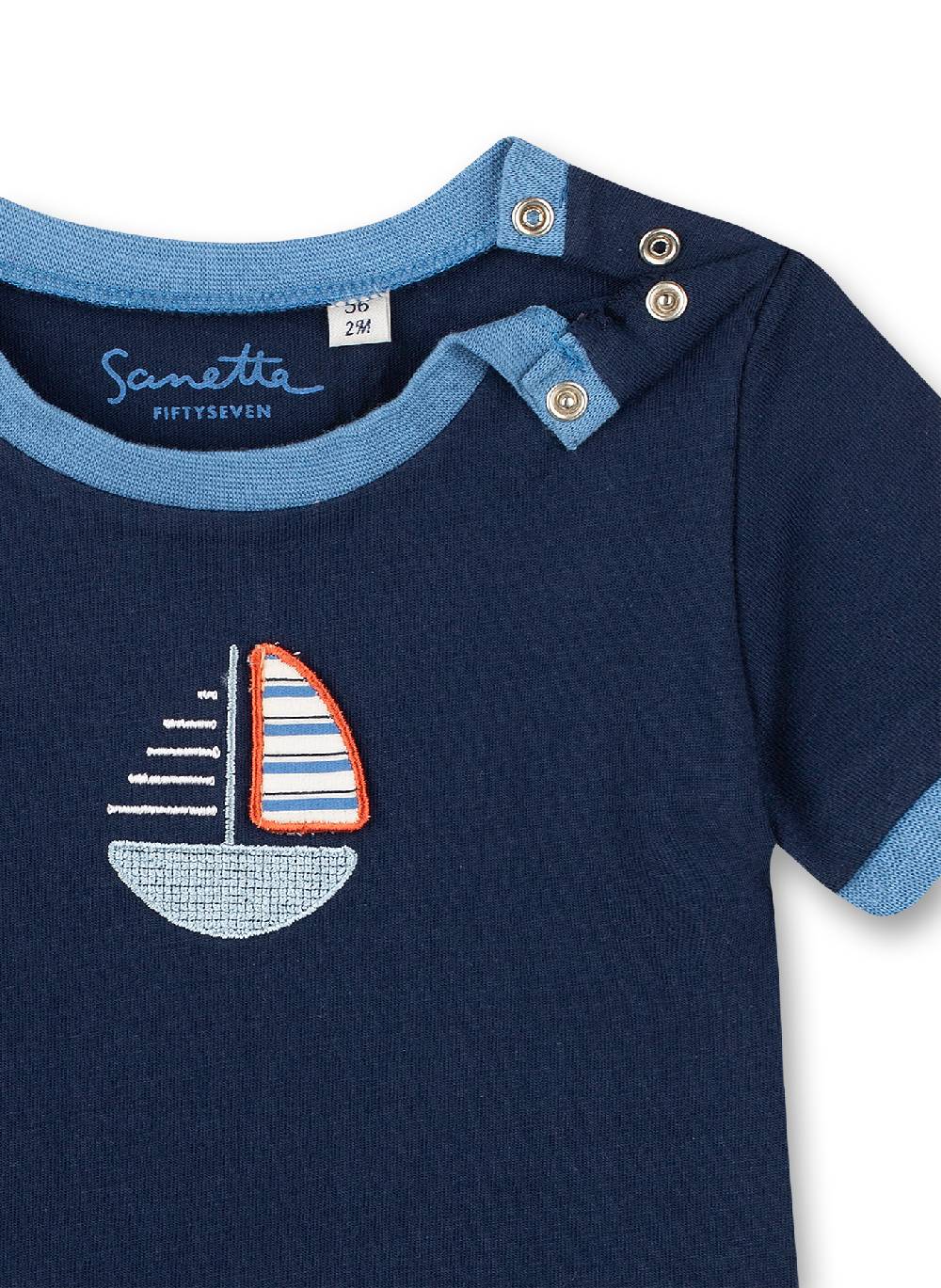 Sanetta Jungen T-Shirt Dunkelblau Little Lobster Große Rabatte