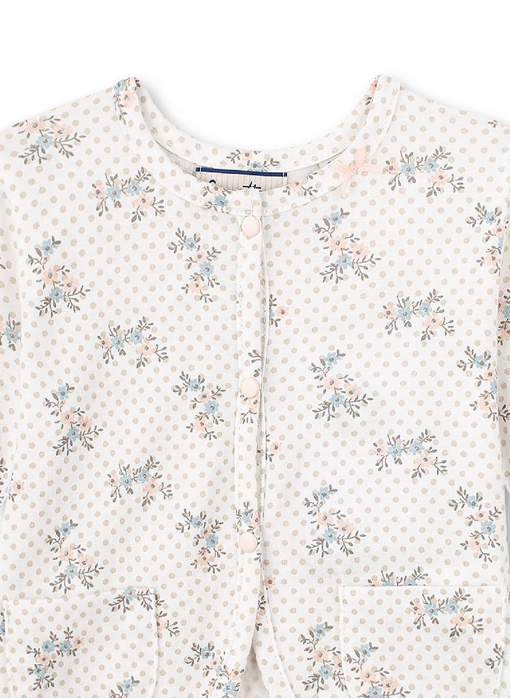 Sanetta Mädchen-Jacke Off-White Dots-Alover Fluffy Duckling Bestseller