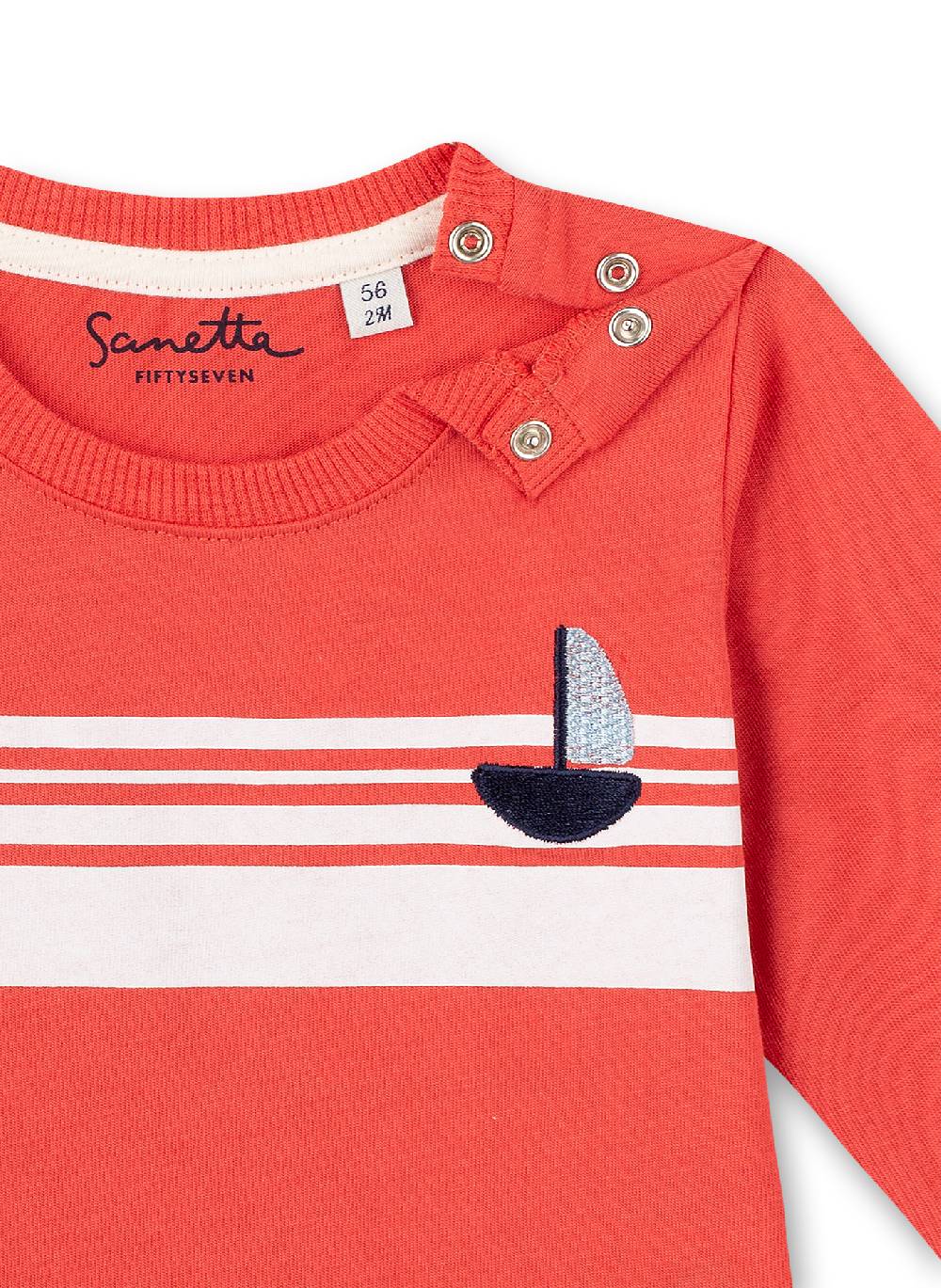 Sanetta Jungen-Shirt langarm Rot Little Lobster Kauf eins, bekomm eins gratis