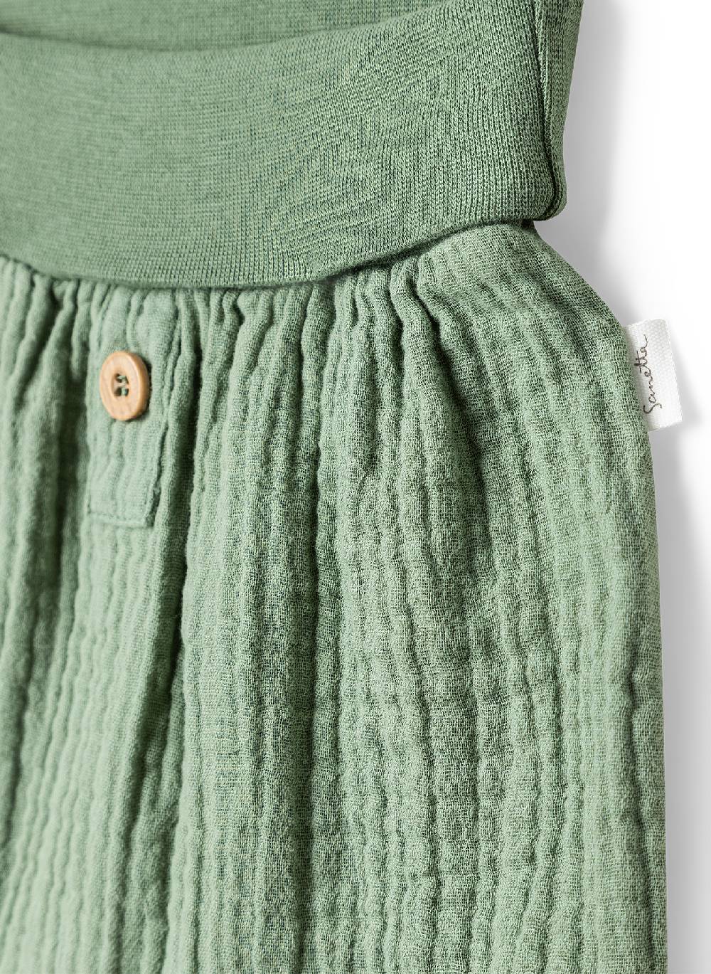 Sanetta Baby-Shorts Grün aus Musselin Neueste Stile