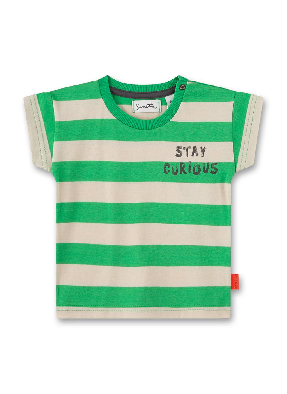 Sanetta Jungen T-Shirt Grün gestreift Super Rabatt