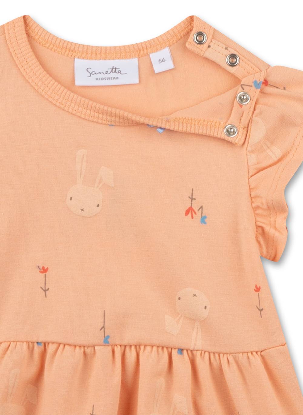 Sanetta Mädchen-Kleid Orange Sonderangebot der Fabrik