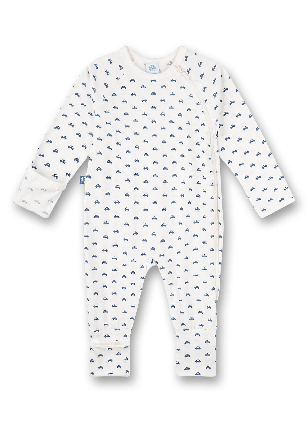 Sanetta Jungen-Overall Weiß Auto-Allover im Angebot