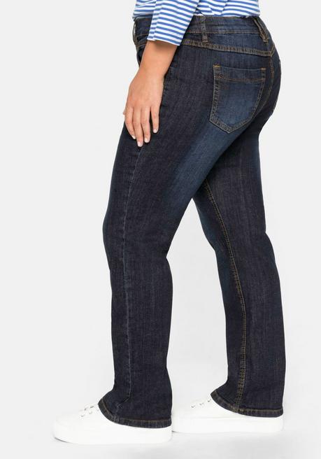 sheego Gerade Jeans mit Used-Effekten - dark blue Denim sheego Heißer Verkauf