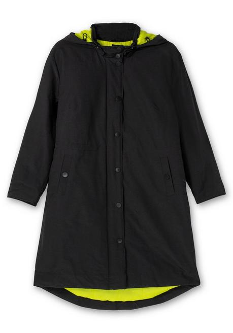sheego Parka mit Kontrastfutter, wasserabweisend - schwarz sheego Große Rabatte