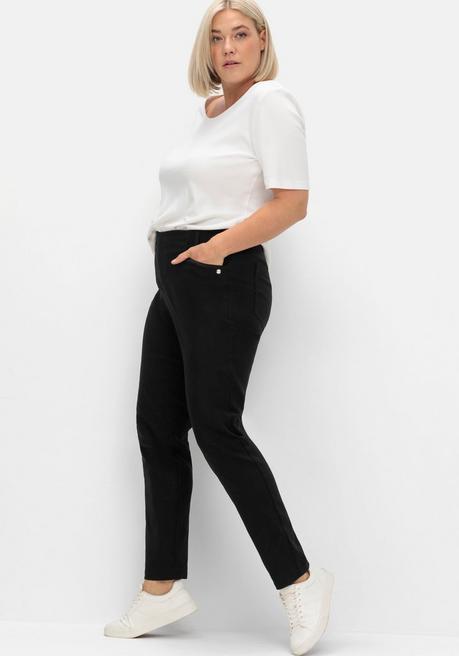 sheego CurvePerfect Hose, mit schmalem Bein und Schlupfbund - schwarz sheego Neuheiten
