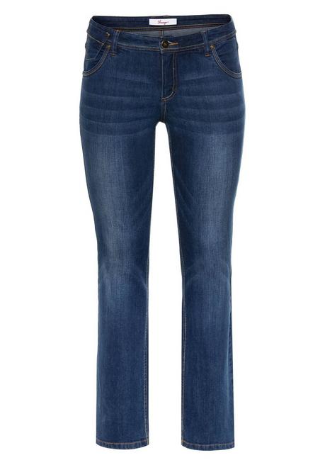 sheego Gerade Stretch-Jeans mit Used-Effekten - blue Denim sheego Bestseller