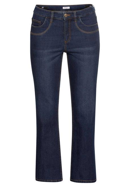 sheego Bootcut Jeans mit innen regulierbarer Bundweite - dark blue Denim sheego Sonderangebote