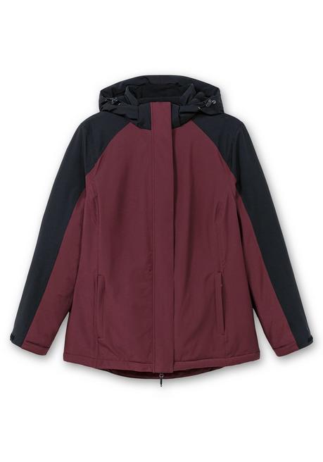 sheego Funktionsjacke mit Zwei-Wege-Reißverschluss - bordeaux-schwarz sheego VIP-Rabatte