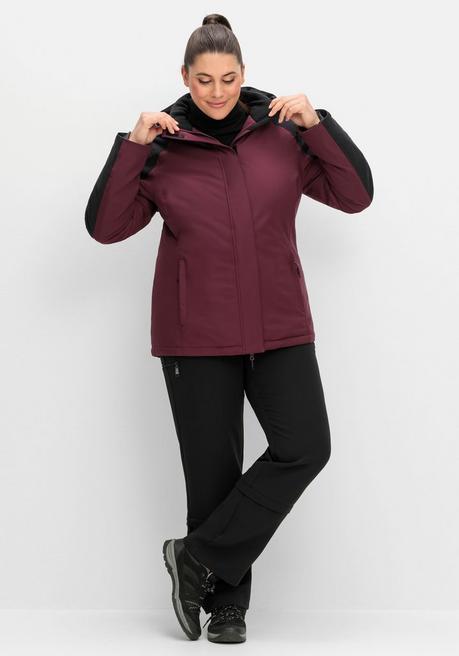 sheego Funktionsjacke mit Zwei-Wege-Reißverschluss - bordeaux-schwarz sheego VIP-Rabatte