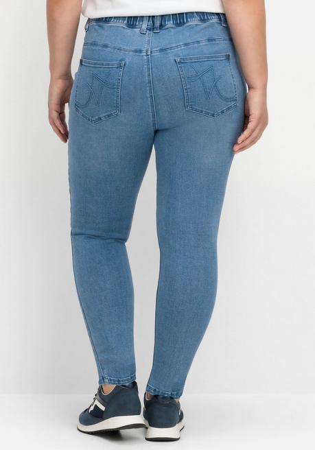 sheego Jeggings in Power-Stretch-Qualität, mit Schlupfbund - blue Denim sheego Super Sparpreis