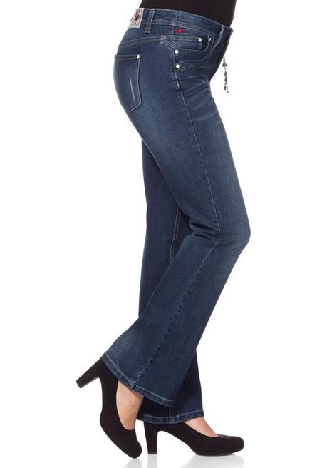 sheego by Joe Browns Bootcut Stretch-Jeans im Used-Look - dark blue Denim sheego Kostenlose Rückgabe