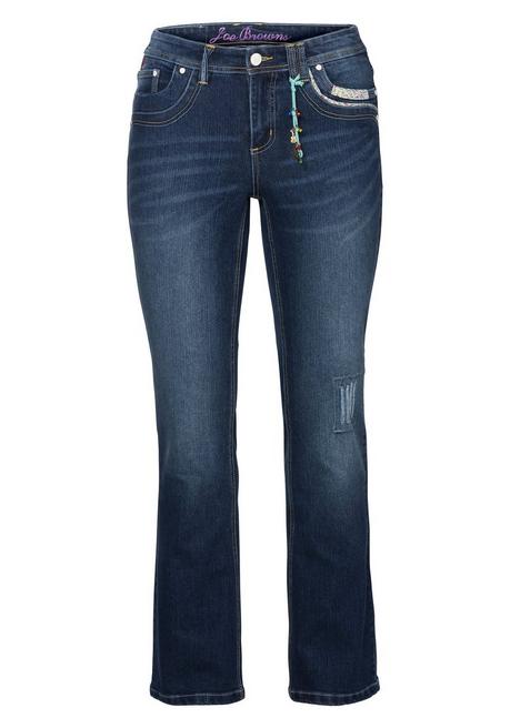 sheego by Joe Browns Bootcut Stretch-Jeans im Used-Look - dark blue Denim sheego Kostenlose Rückgabe