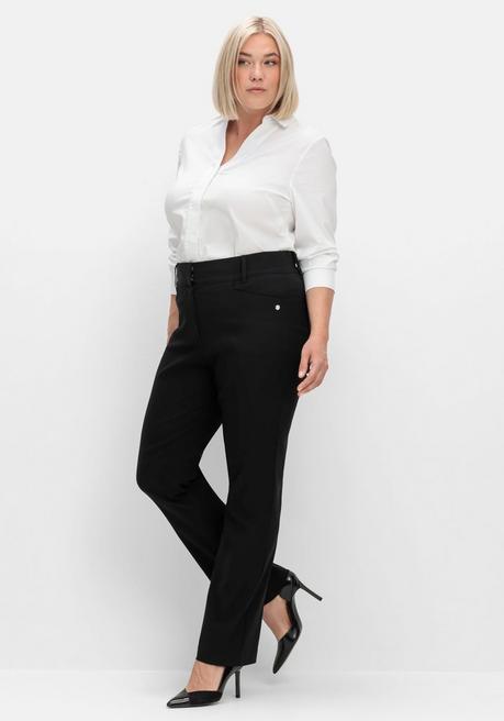 sheego CurvePerfect Hose, mit geradem Bein und Reißverschluss - schwarz sheego Begrenzte Freigabe