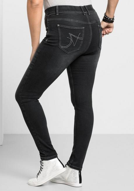 sheego Jeggings in Power-Stretch-Qualität, mit Schlupfbund - black Denim sheego Letzte 3 Tage
