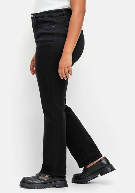 sheego Gerade Stretch-Jeans mit Bodyforming-Effekt - black Denim sheego JETZT KAUFEN