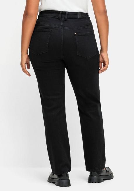 sheego Gerade Stretch-Jeans mit Bodyforming-Effekt - black Denim sheego JETZT KAUFEN