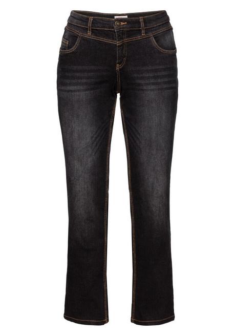sheego Gerade Jeans mit Used-Effekten - black Denim sheego Neueste Stile