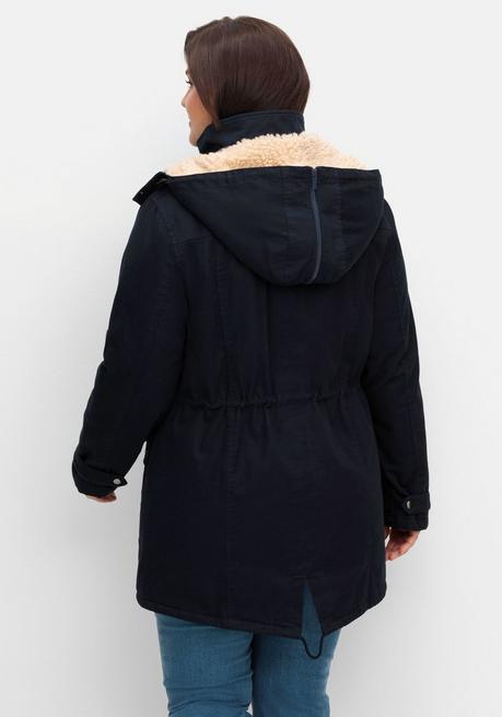 sheego Warm wattierter Parka mit Taillen-Tunnelzug - nachtblau sheego Discount Store für neue Produkte
