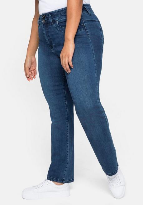 sheego Gerade Jeans in Curvy-Schnitt MANUELA - dark blue Denim sheego Clearance-Verkauf