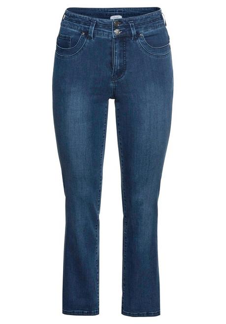 sheego Gerade Jeans in Curvy-Schnitt MANUELA - dark blue Denim sheego Clearance-Verkauf