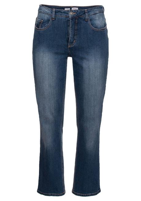 sheego Gerade Jeans mit Shaping-Einsatz - blue Denim sheego Im Verkauf