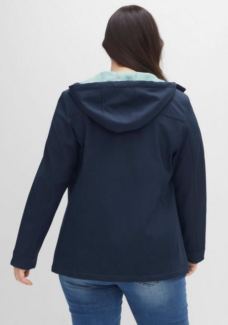 sheego Softshell-Jacke mit Fleece-Innenseite - nachtblau sheego 50% Rabatt für begrenzte Zeit
