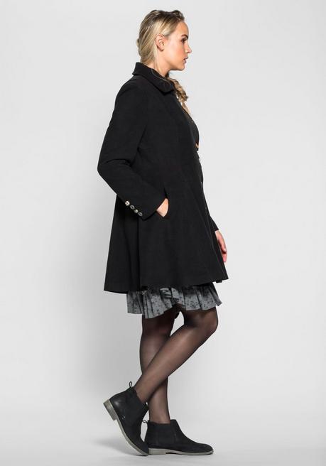 sheego by Joe Browns Kurzmantel im asymmetrischen Schnitt - schwarz sheego Rabatte dieses Monats