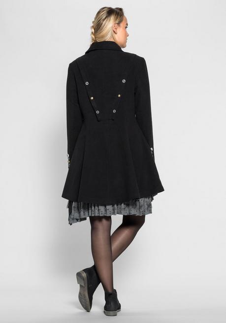 sheego by Joe Browns Kurzmantel im asymmetrischen Schnitt - schwarz sheego Rabatte dieses Monats