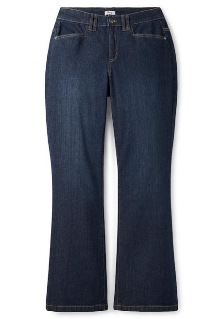 sheego Bootcut-Jeans mit Kontrastnähten - dark blue Denim sheego Online