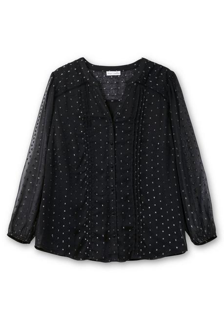 sheego by Joe Browns Chiffonbluse mit eingewebten Glanzfäden - schwarz gemustert sheego Begrenztes Angebot