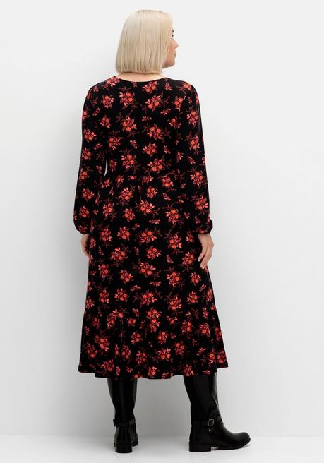 sheego by Joe Browns Jerseykleid mit floralem Alloverdruck - schwarz gemustert sheego Black Friday