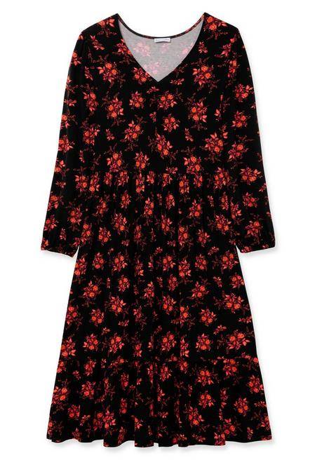 sheego by Joe Browns Jerseykleid mit floralem Alloverdruck - schwarz gemustert sheego Black Friday