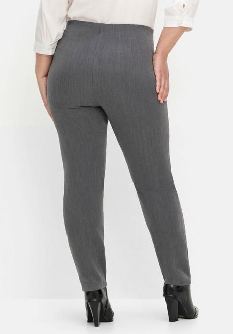 sheego Schmale Hose mit Schlupfbund, in melierter Optik - anthrazit meliert sheego Muttertagsangebot
