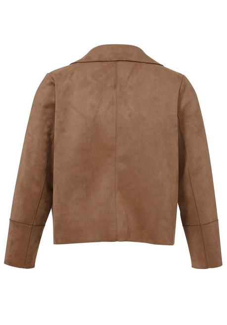 VIA APPIA DUE Kurze Bikerjacke in offener Form, mit Reverskragen - taupe sheego Neueste Mode