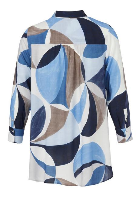 VIA APPIA DUE Hemdbluse mit grafischem Alloverprint - indigo gemustert sheego Zeitlich begrenztes Angebot