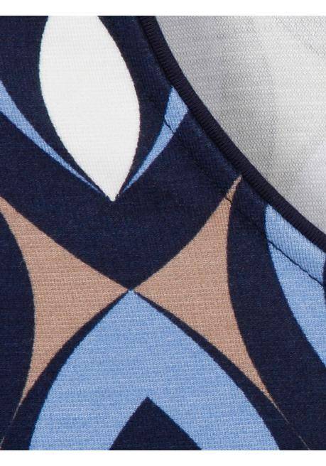 VIA APPIA DUE Bedrucktes Langarmshirt mit Rundhalsausschnitt - indigo gemustert sheego Große Rabatte