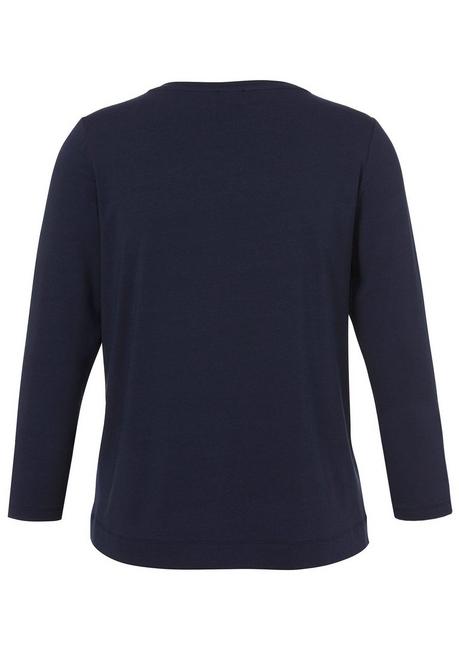 VIA APPIA DUE Langarmshirt mit glitzerndem Folienprint - indigo gemustert sheego Neuheiten