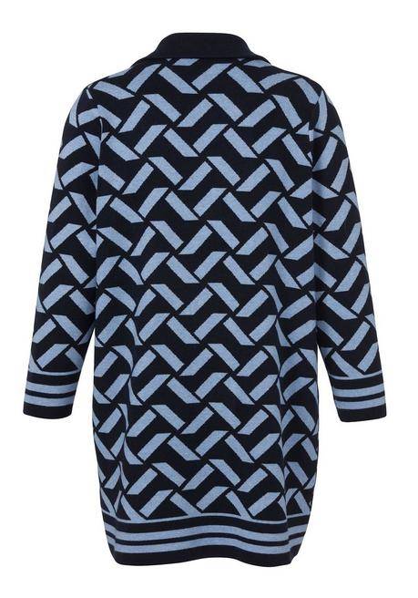 VIA APPIA DUE Offener Strickmantel im Jacquardmuster - indigo gemustert sheego Bestseller
