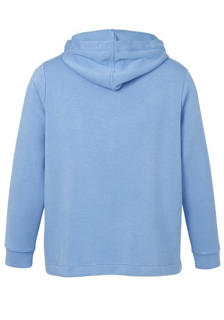 VIA APPIA DUE Kapuzensweatjacke aus Scuba, mit Strassdetails - rauchblau sheego Räumungsverkauf