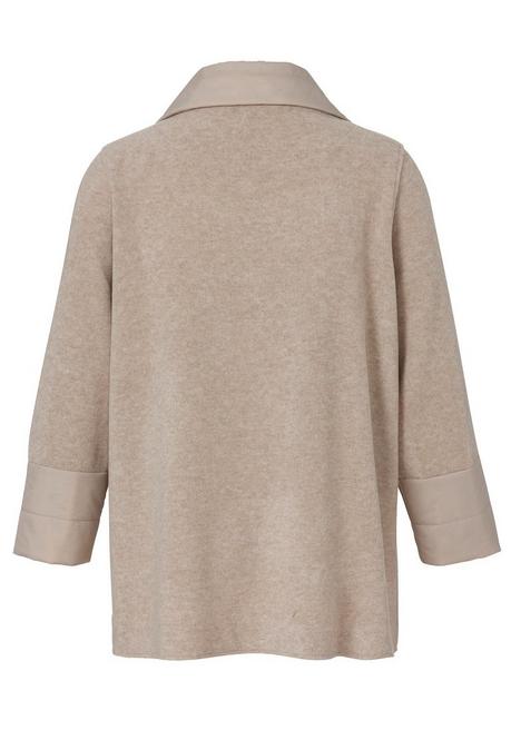 VIA APPIA DUE Mantel mit großem Kragen und Steppdetails - taupe sheego Tägliche Deals