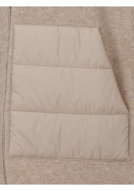 VIA APPIA DUE Mantel mit großem Kragen und Steppdetails - taupe sheego Tägliche Deals