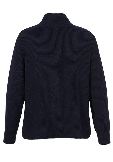 VIA APPIA DUE Strickjacke mit Bindeband am Stehkragen - indigo sheego Sonderangebote