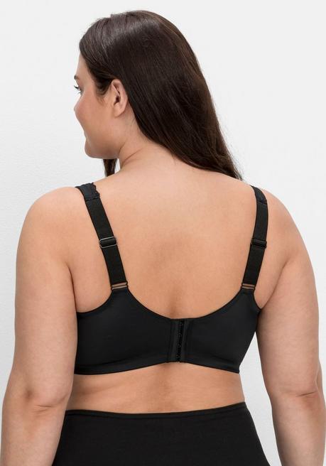sheego Doppelpack Bügel-BHs mit Spitzenborten - schwarz+weiß sheego Super Sparpreis