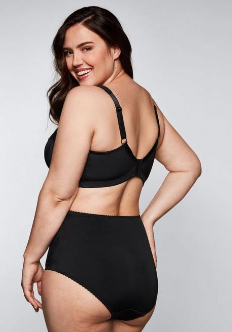 sheego Bügel-BH mit leicht transparenter Spitze - schwarz sheego Bis zu 50% Rabatt