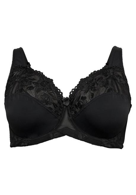 sheego Bügel-BH mit leicht transparenter Spitze - schwarz sheego Bis zu 50% Rabatt