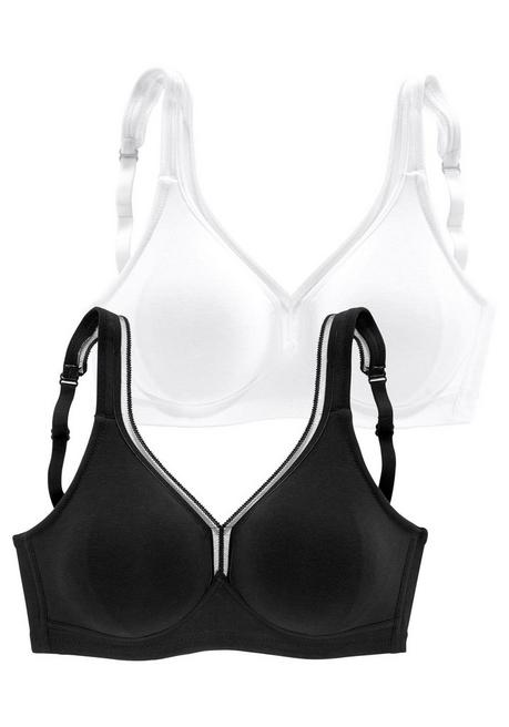 PETITE FLEUR T-Shirt-BH - schwarz+weiß sheego Bis zu 60% Rabatt