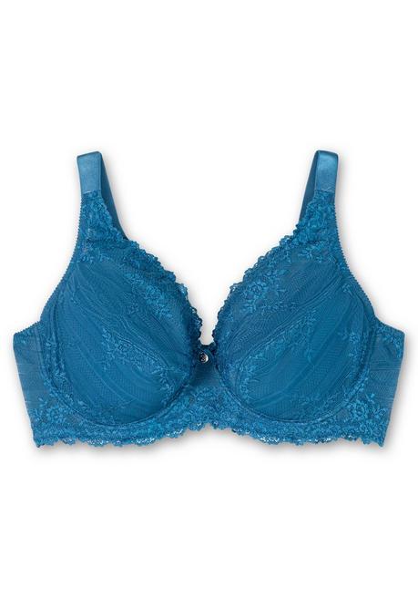 sheego Bügel-BH mit Spitze und breiten Trägern - blau sheego Sonderangebot der Fabrik