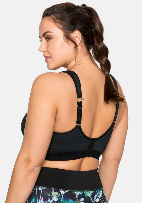 sheego Sport-BH aus COOLMAX® mit 2 Tragevarianten - schwarz sheego 50% Rabatt mit kostenlosem Versand