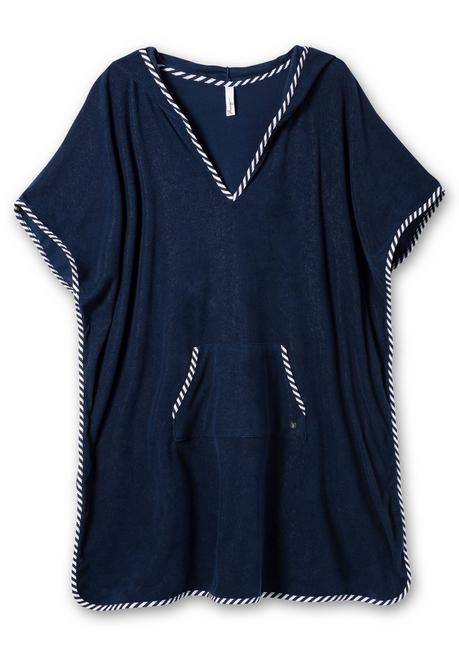 sheego Bade-Poncho mit Kapuze, aus Frottee - marine sheego Black Friday Preise
